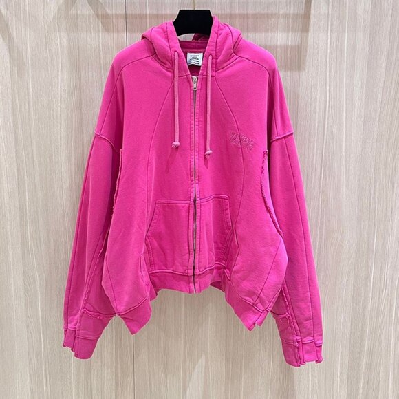 Vetements Pink Zip-Up Sweatshirt Jacket - Picture 1 of 6